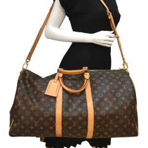💎✨Authentic✨💎 Louis Vuitton Keep All Bandouliere 55 Boston Bag & Strap
